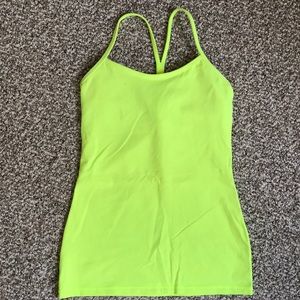 Highlighter yellow Lululemon tank, slightly worn